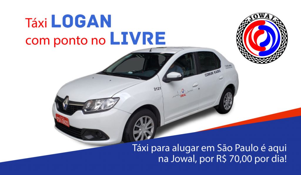 Táxi para alugar em São Paulo é aqui na Jowal, por R$ 70,00 ao dia!