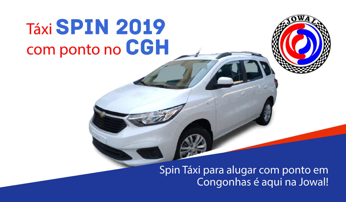 Spin Táxi para alugar com ponto em Congonhas é aqui na Jowal!