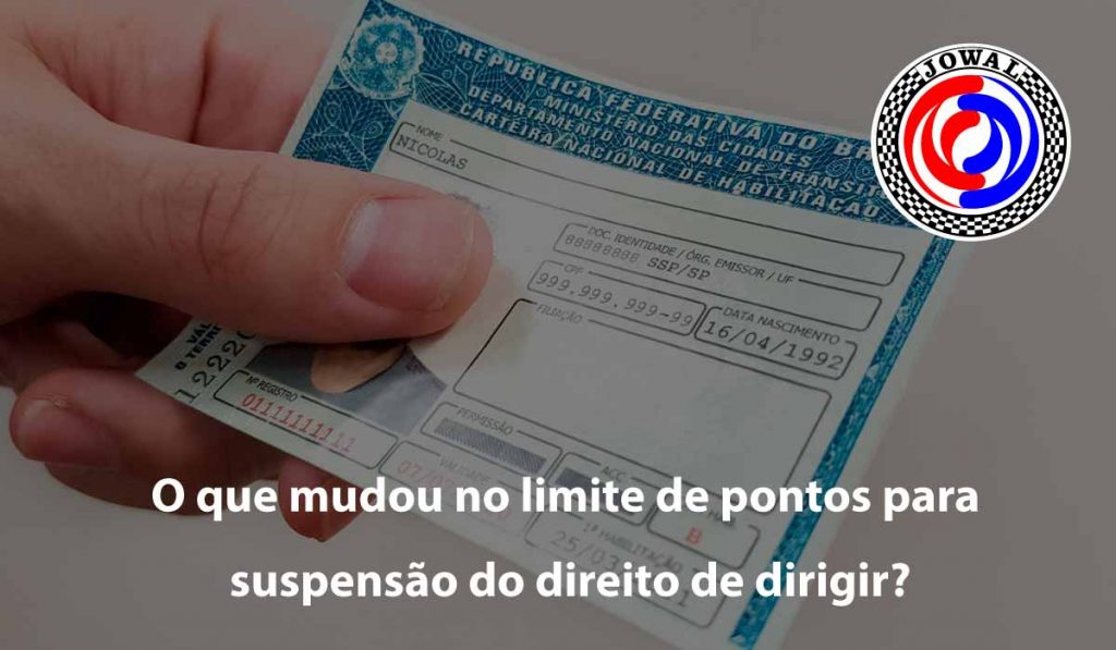 O que mudou no limite de pontos para suspensão do direito de dirigir?