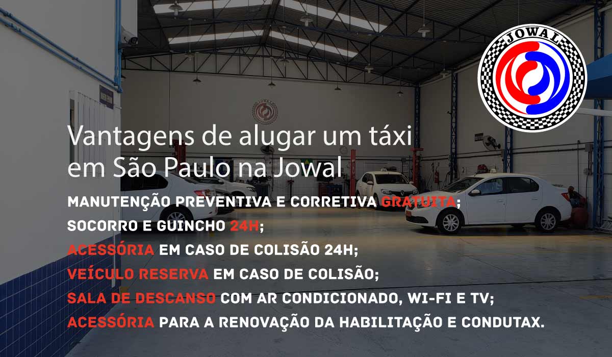 Vantagens de alugar um táxi em São Paulo na Jowal