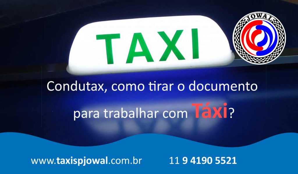Condutax, como tirar o documento para trabalhar com Táxi?