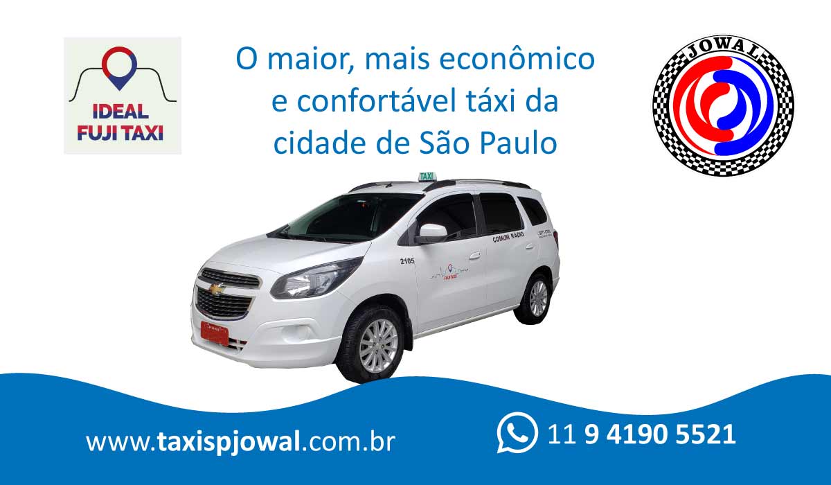 O maior, mais econômico e confortável táxi da cidade de São Paulo