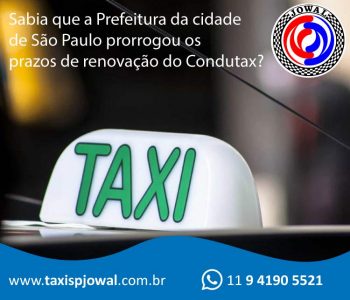 Sabia que a Prefeitura da cidade de São Paulo prorrogou os prazos de renovação do Condutax?